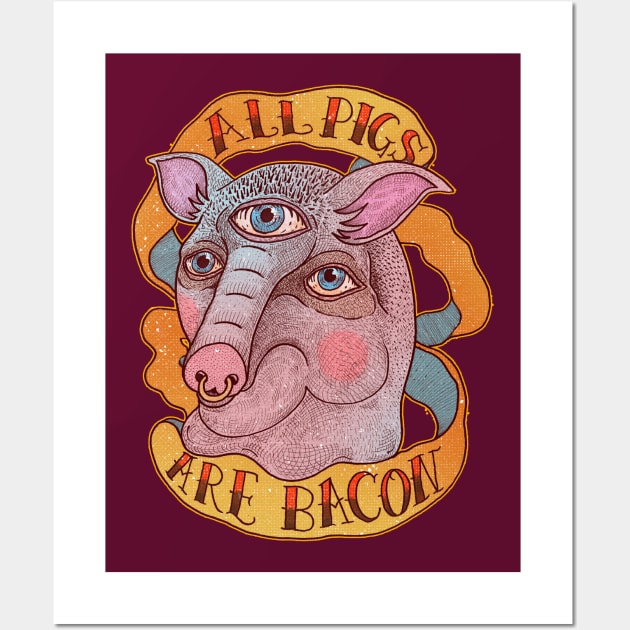 All Pigs Are Bacon Wall Art by miskel